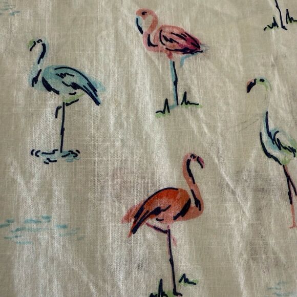 CHUBBIES SHIRT MENS LRG COTTON SS LT BLUE BUTTON CASUAL FLAMINGO TROPICAL HAWAII - Picture 13 of 13